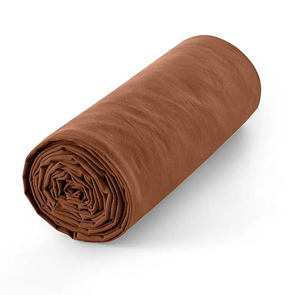 Coton Pur Drap housse 90 x 190 cm bonnet 30 cm "Prémium" pour lit 1 place - Prémium Paprika* Drap Housse|Drap Housse