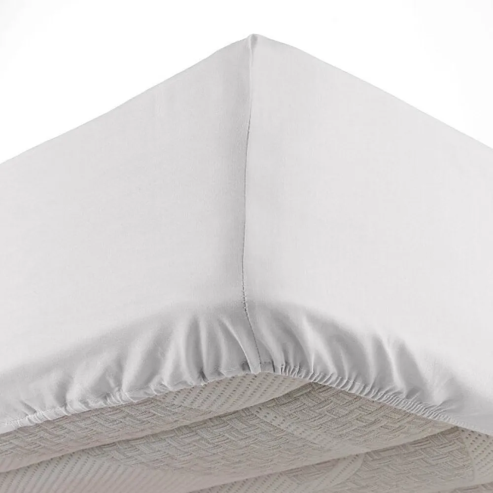 Douceur D'Intérieur Drap housse 140 x 190 cm bonnet 30 cm microfibre Oscar Blanc* Drap Housse|Drap Housse