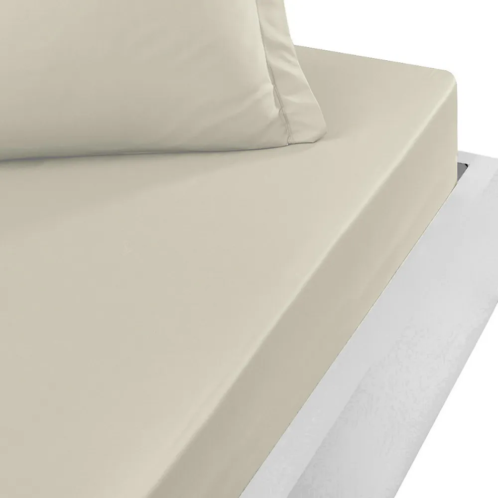 Drap housse bonnet 40 cm en percale coton PLUSFicelle 140x190 cm SOFT PERCALE>Sensei Maison Clearance