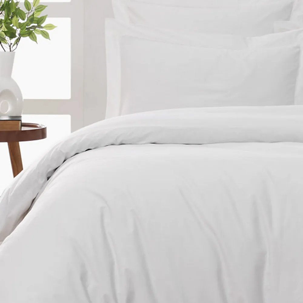 Drap housse bonnet 40 cm en percale coton PLUSBlanc 160x200 cm SOFT PERCALE>Sensei Maison Clearance