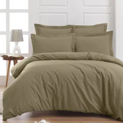 Sensei Maison Drap housse bonnet 40 cm en percale coton PLUSTaupe 140x200 cm SOFT PERCALE* Drap Housse|Drap Housse