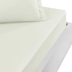 Drap housse bonnet 40 cm en percale coton PLUSEcru 180x200 cm SOFT PERCALE>Sensei Maison Hot