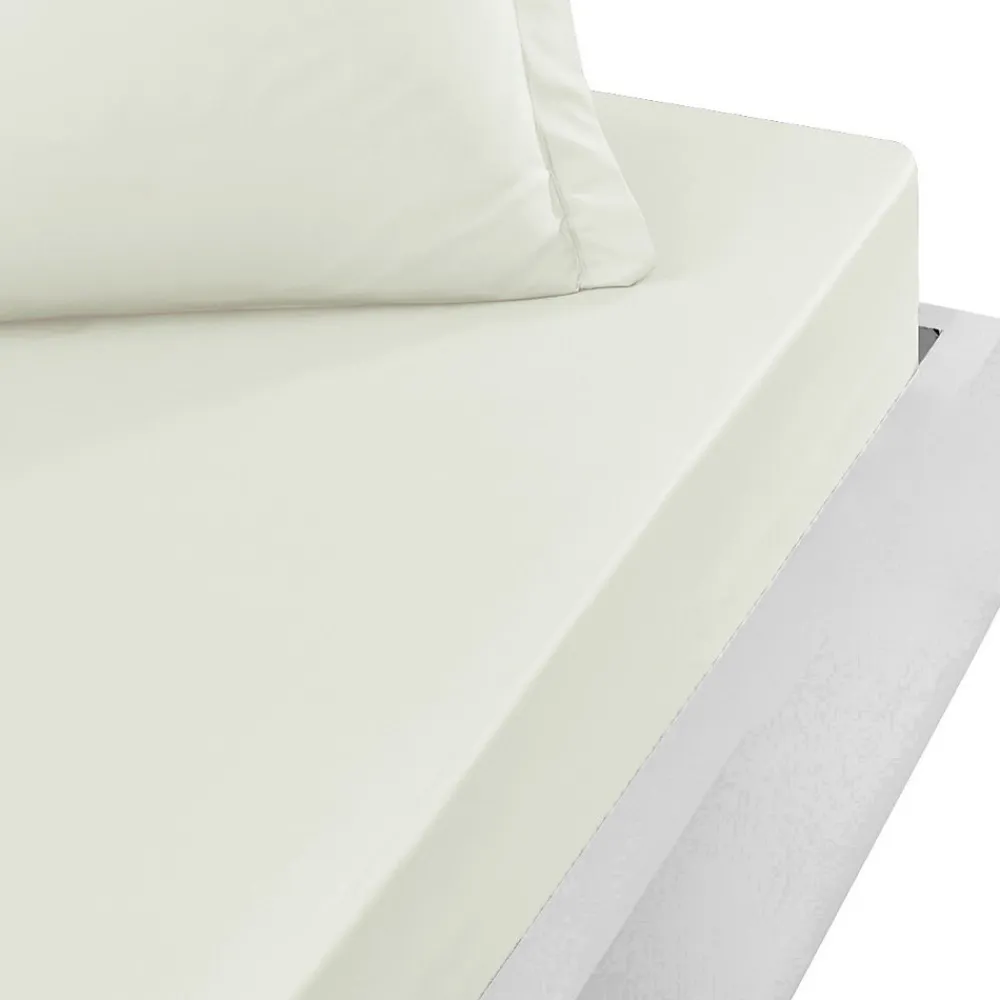 Drap housse bonnet 40 cm en percale coton PLUSEcru 180x200 cm SOFT PERCALE>Sensei Maison Hot