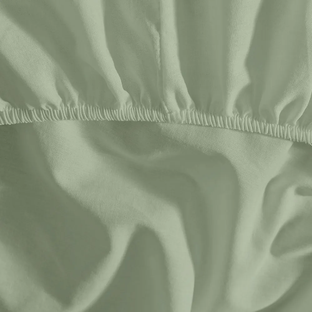 Drap housse bonnet 40 cm en percale coton PLUSSauge 200x200 cm SOFT PERCALE>Sensei Maison Online