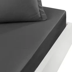 Sensei Maison Drap housse bonnet 40 cm en percale coton PLUSAnthracite 80x200 cm SOFT PERCALE* Drap Housse|Drap Housse