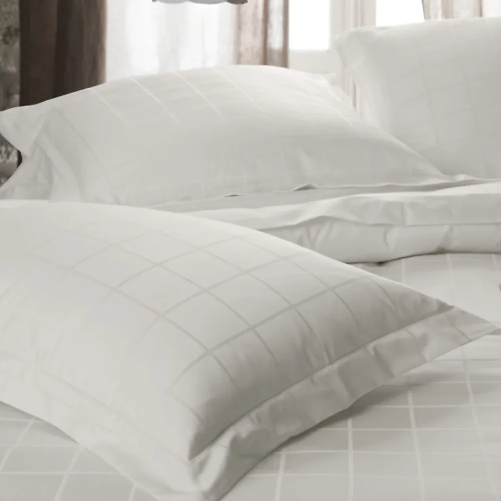Linnea Drap housse CONCERTO satin de coton 200x200 cm bonnet 40 cm uni beige Craie* Drap Housse|Drap Housse