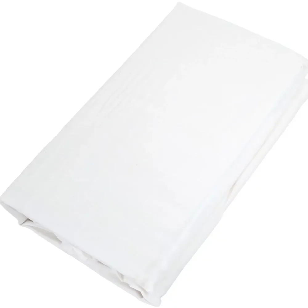 Linnea Drap housse CONCERTO satin de coton 160x200 cm bonnet 35 cm uni blanc Neige* Drap Housse|Drap Housse