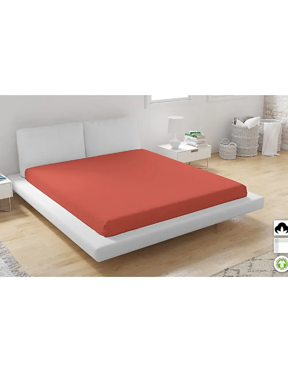 Mani Textile Drap Housse coton Biologique Safran - 160x200cm* Drap Housse|Drap Housse
