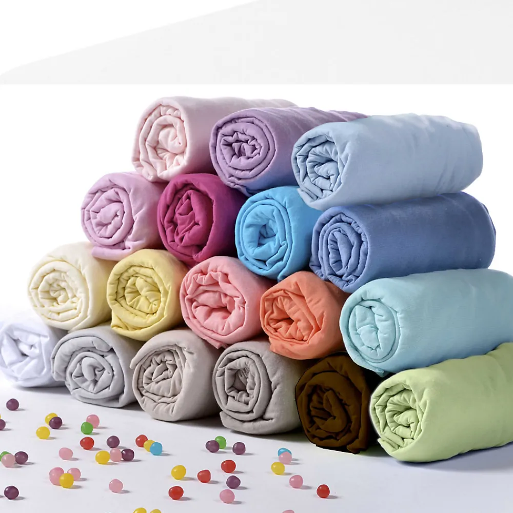 Drap housse coton certifié Oeko tex (70x140 cm - Bleu ciel)>Domiva