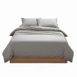 Drap housse coton uni 140 x 190 cm Couleur moderne orage><noscript><img width=