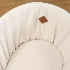 Drap housse couffin ovale en gaze de coton Jeanne><noscript><img width=