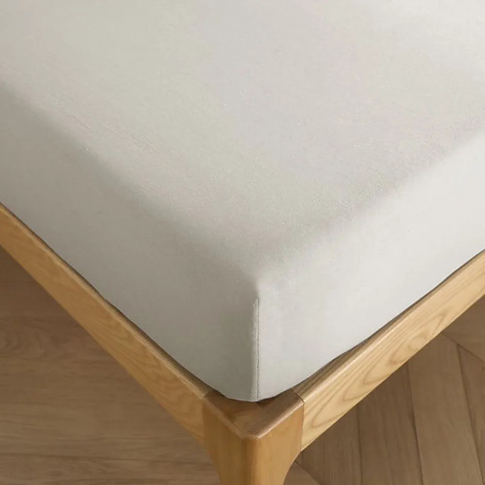 Drap housse "Drift" pur coton teint lavé 57 fils/cm² toutes dimensions - Ecru - 180 x 200 cm bonnet de 30 cm>Sleep Retreat Discount