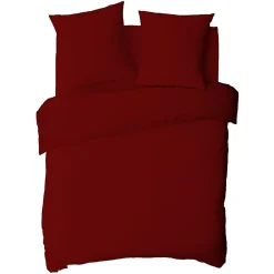 Drap housse en coton 57 fils uni bonnet 25cm 140x200cm><noscript><img width=