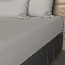 Soleil D'Ocre Drap housse en coton 57 fils 140x200 cm UNI lin, par* Drap Housse|Drap Housse
