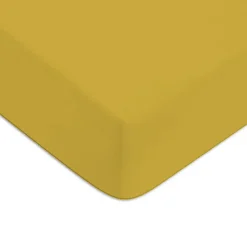 Drap housse en coton 57 fils uni bonnet 25cm 90x190cm>Future Home Outlet