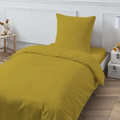 Drap housse en coton 57 fils uni bonnet 25cm 90x190cm><noscript><img width=