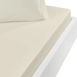 Sensei Maison Drap housse en coton bonnet 30 cm Ecru 180x200 cm STUDIO* Drap Housse|Drap Housse
