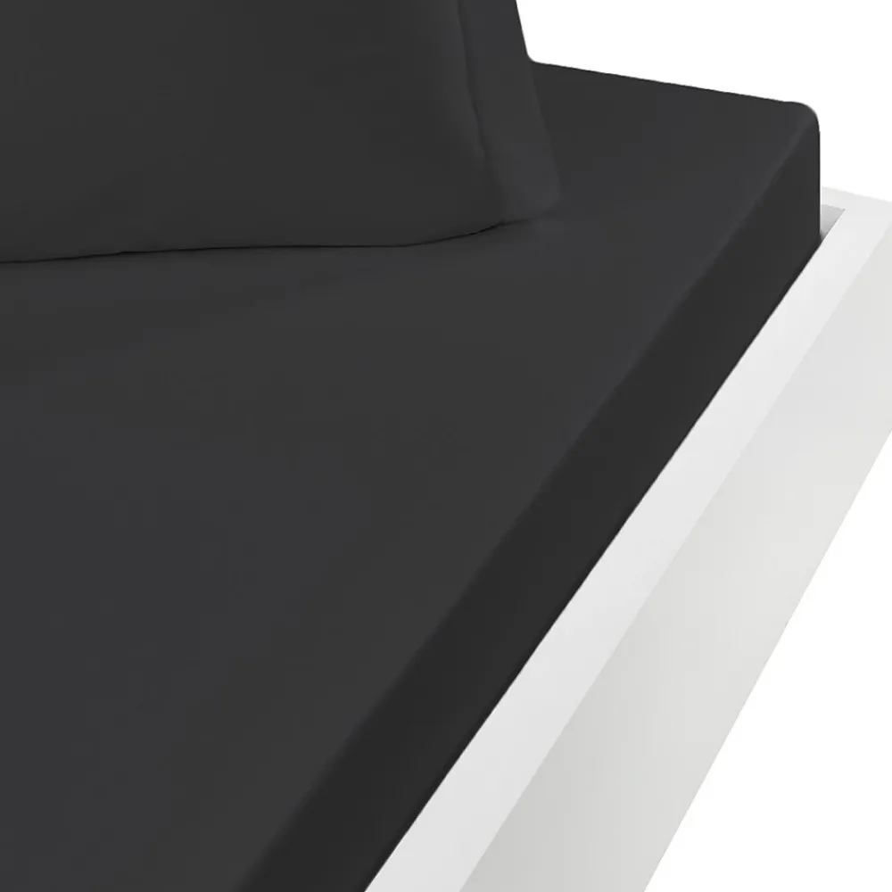 Sensei Maison Drap housse en coton bonnet 30 cm Anthracite 180x200 cm STUDIO* Drap Housse|Drap Housse