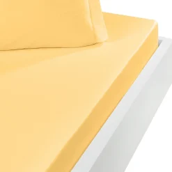 Drap housse en coton bonnet 30 cm Miel 120x190 cm STUDIO>Sensei Maison Clearance