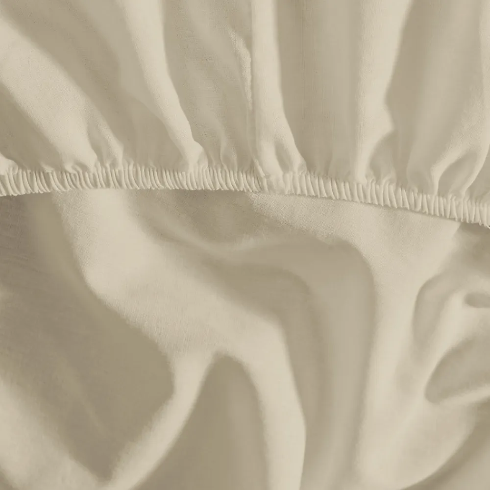Drap housse en coton bonnet 30 cm Ficelle 80x200 cm STUDIO>Sensei Maison Discount