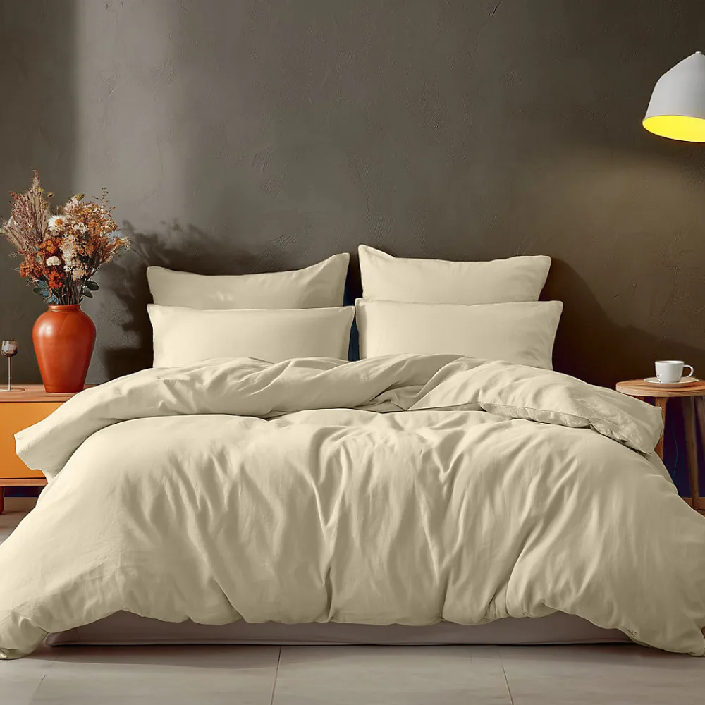 Drap housse en coton bonnet 30 cm Ficelle 80x200 cm STUDIO>Sensei Maison Discount
