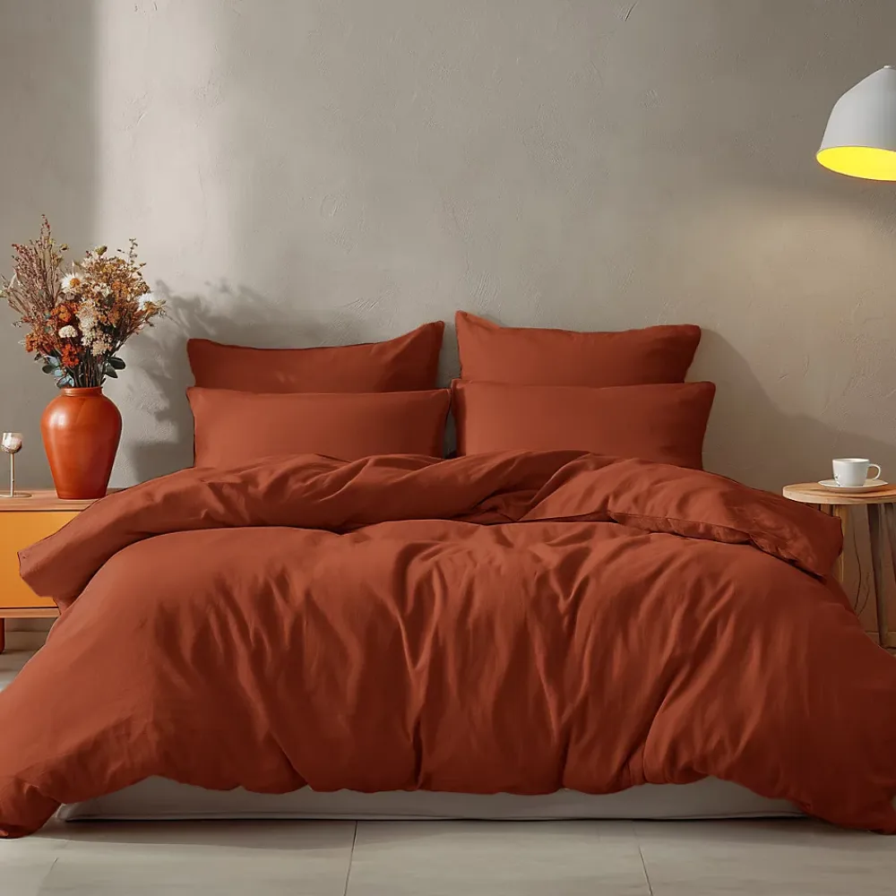 Sensei Maison Drap housse en coton bonnet 30 cm Auburn 200x200 cm STUDIO* Drap Housse|Drap Housse