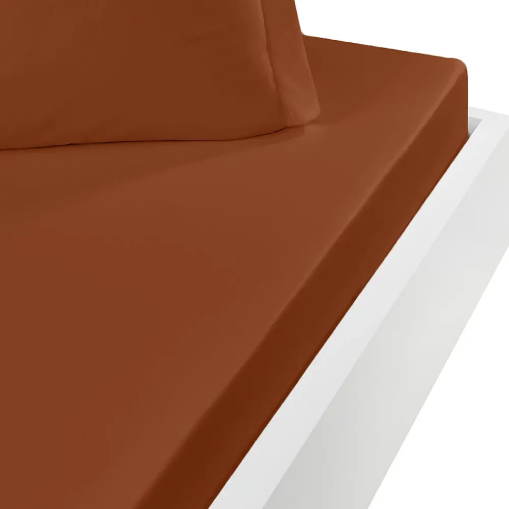 Sensei Maison Drap housse en coton bonnet 30 cm Auburn 200x200 cm STUDIO* Drap Housse|Drap Housse