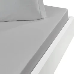 Drap housse en coton bonnet 30 cm Gris Perle 90x190 cm STUDIO>Sensei Maison