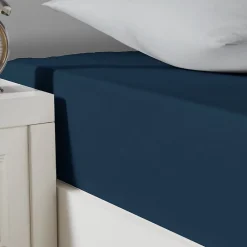 Sensei Maison Drap housse en coton lavé biologique bonnet 30 cm Denim 160x200 cm ORGANIKA* Drap Housse|Drap Housse