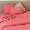Drap housse en coton Lavé (160x200 cm - Rose)>Toison d'Or Hot