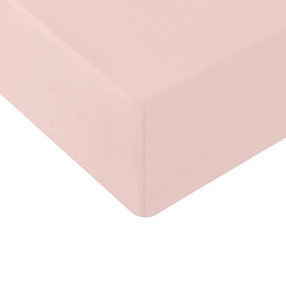 Drap housse en coton lavé biologique bonnet 30 cm Poudre 90x190 cm ORGANIKA>Sensei Maison Online
