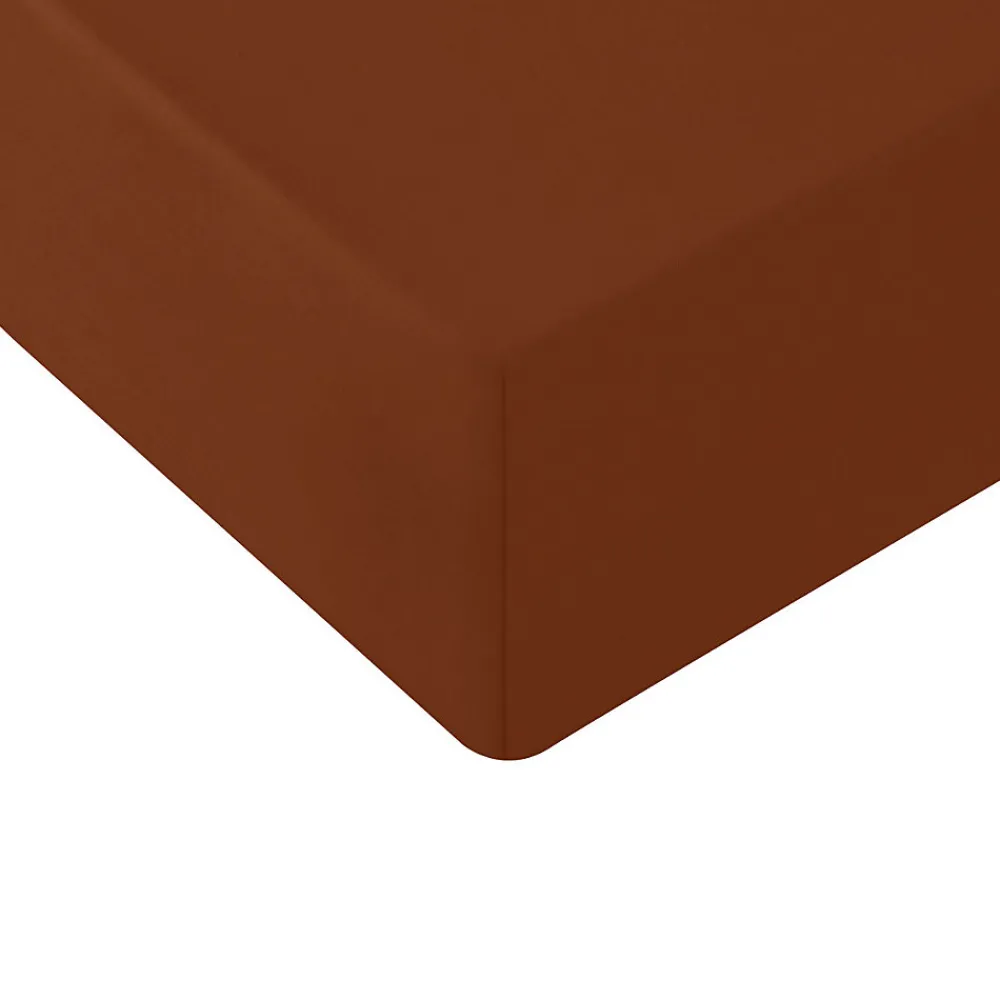 Drap housse en coton lavé biologique bonnet 30 cm Auburn 180x200 cm ORGANIKA>Sensei Maison Online
