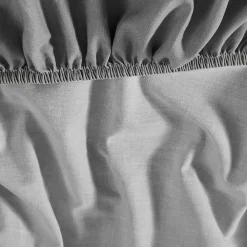 Sensei Maison Drap housse en coton lavé biologique bonnet 30 cm Gris Perle 140x190 cm ORGANIKA* Drap Housse|Drap Housse