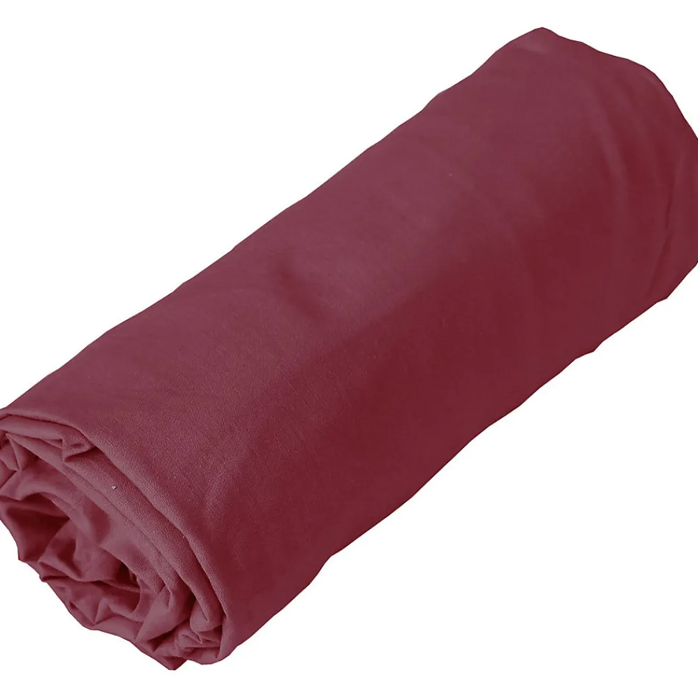 Drap housse en coton Lavé (180x200 cm - Griotte)>Toison d'Or Clearance
