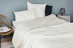 Drap housse en coton Lavé (160x200 cm - Ivoire)>Toison d'Or New