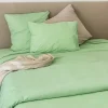 Toison d'Or Drap housse en coton Lavé (180x200 cm - Vert clair)* Drap Housse|Drap Housse