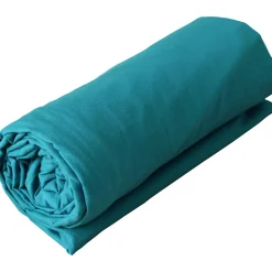 Toison d'Or Drap housse en coton Lavé (180x200 cm - Bleu Paon)* Drap Housse|Drap Housse