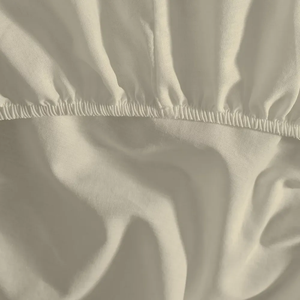 Sensei Maison Drap housse en coton lavé biologique bonnet 30 cm Ficelle 180x200 cm ORGANIKA* Drap Housse|Drap Housse