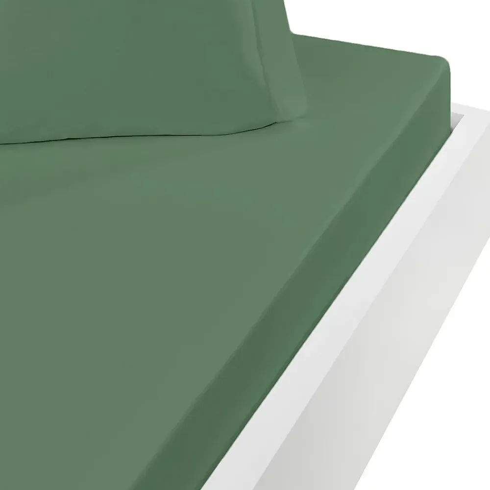 Sensei Maison Drap housse en flanelle de coton bonnet 30 cm Lichen 180x200 cm KLAPPEN* Drap Housse|Drap Housse