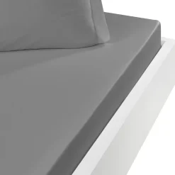 Sensei Maison Drap housse en flanelle de coton bonnet 30 cm Gris Perle 90x190 cm KLAPPEN* Drap Housse|Drap Housse