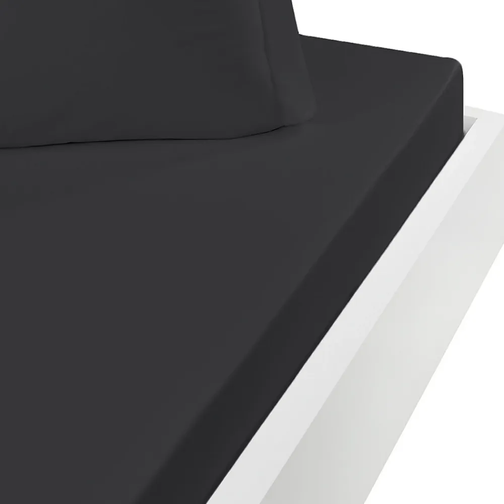 Sensei Maison Drap housse en flanelle de coton bonnet 30 cm Anthracite 180x200 cm KLAPPEN* Drap Housse|Drap Housse