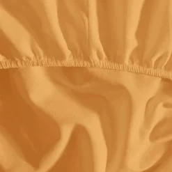 Drap housse en flanelle de coton bonnet 30 cm Caramel 120x190 cm KLAPPEN>Sensei Maison Outlet