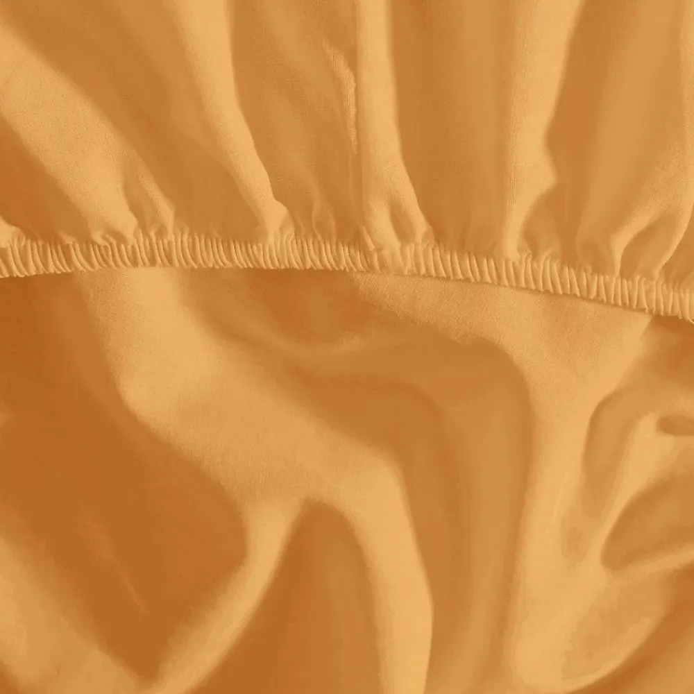 Sensei Maison Drap housse en flanelle de coton bonnet 30 cm Caramel 90x190 cm KLAPPEN* Drap Housse|Drap Housse