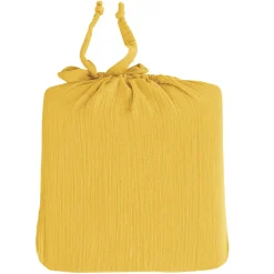 Drap housse en gaze de coton bonnet 30 cm Miel 80x200 cm LOFT><noscript><img width=