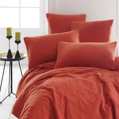 Sensei Maison Drap housse en gaze de coton bonnet 30 cm Terracota 140x200 cm LOFT* Drap Housse|Drap Housse