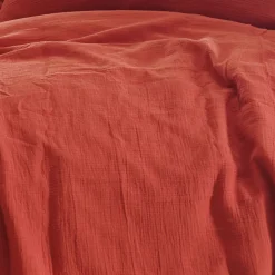 Sensei Maison Drap housse en gaze de coton bonnet 30 cm Terracota 140x200 cm LOFT* Drap Housse|Drap Housse