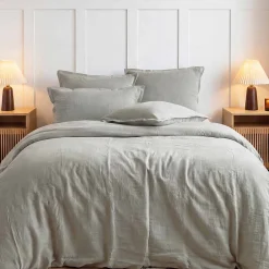 Drap housse en gaze de coton bonnet 30 cm Gris Perle 180x200 cm LOFT><noscript><img width=