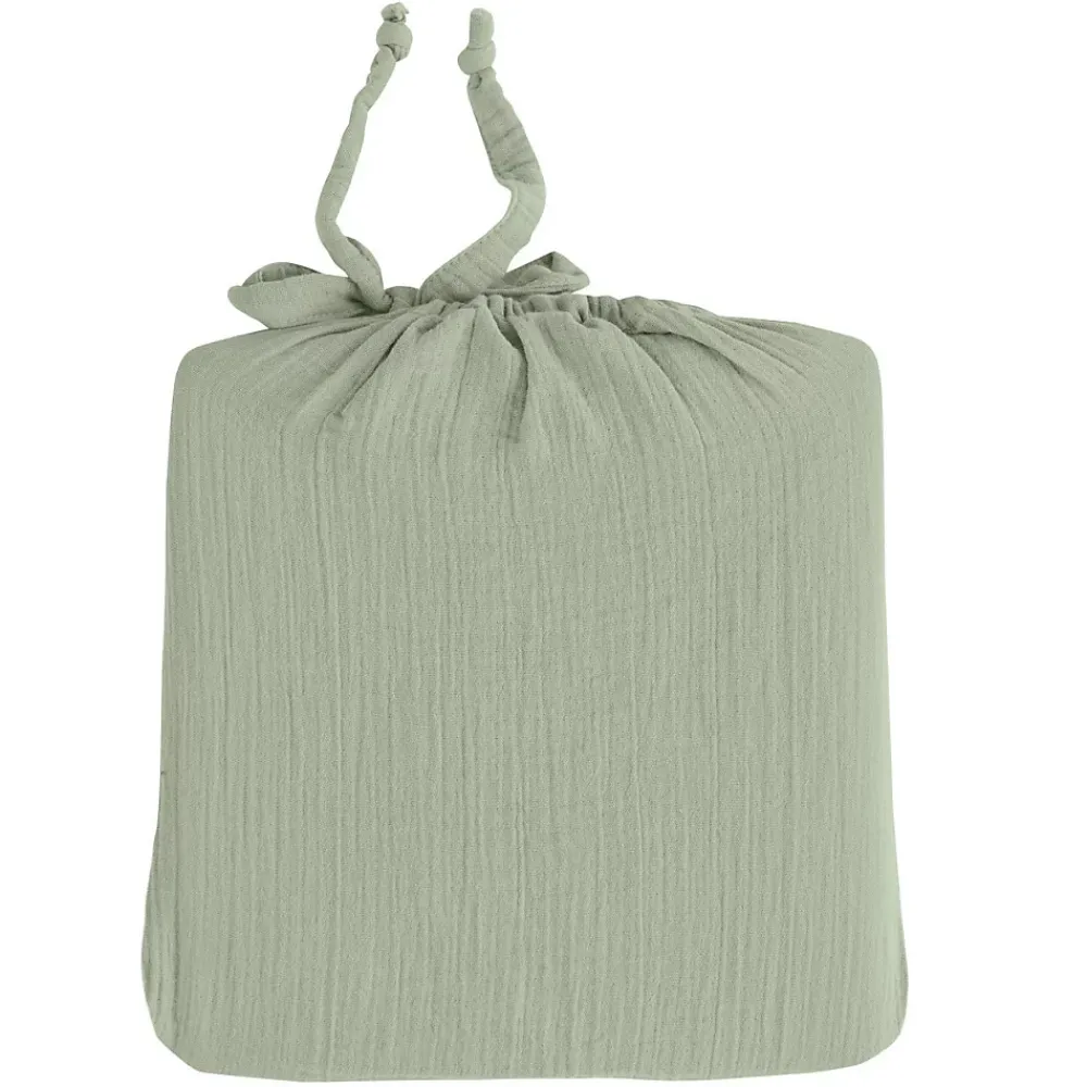 Sensei Maison Drap housse en gaze de coton bonnet 30 cm Sauge 160x200 cm LOFT* Drap Housse|Drap Housse