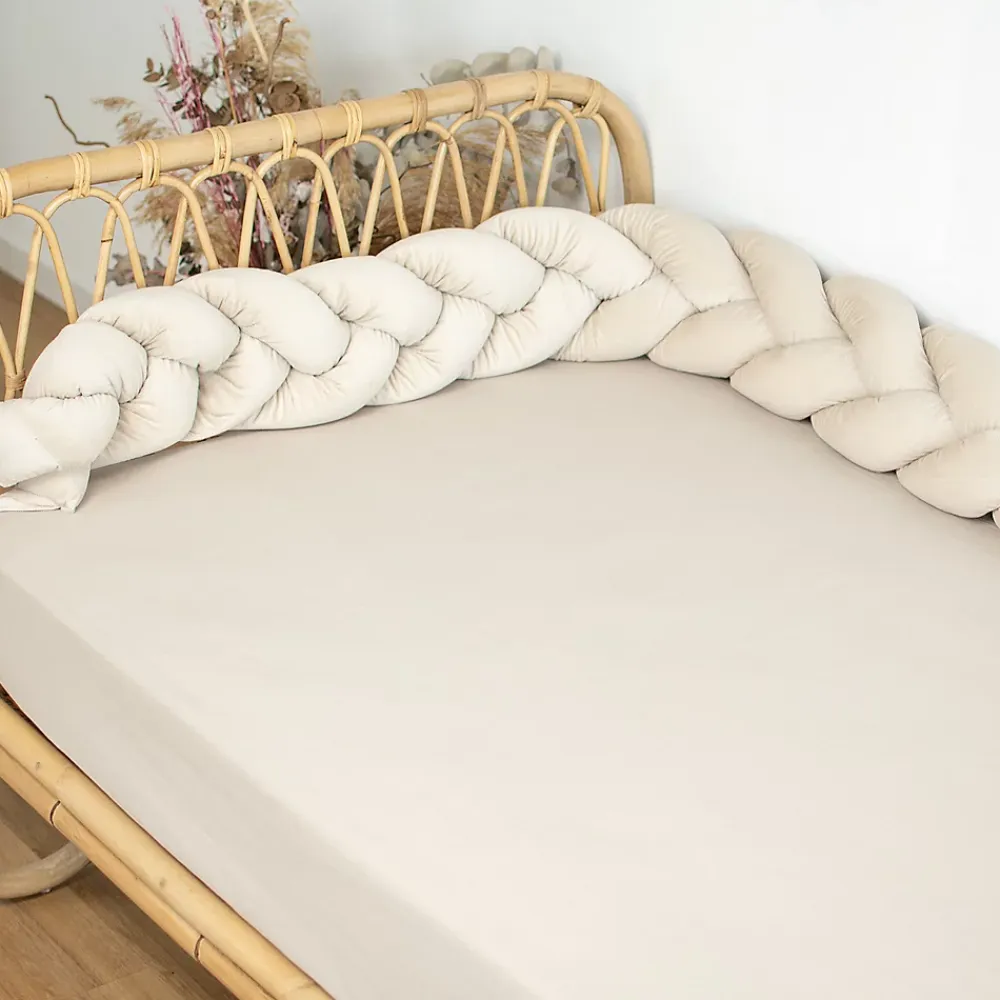 Sevira Kids Drap housse en gaze de coton à carreaux* Drap Housse|Drap Housse