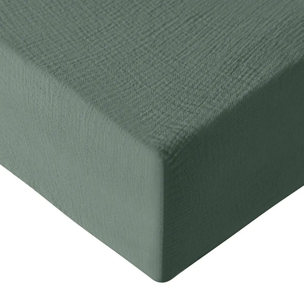 Drap housse en gaze de coton bonnet 30 cm Lichen 80x200 cm LOFT>Sensei Maison Sale